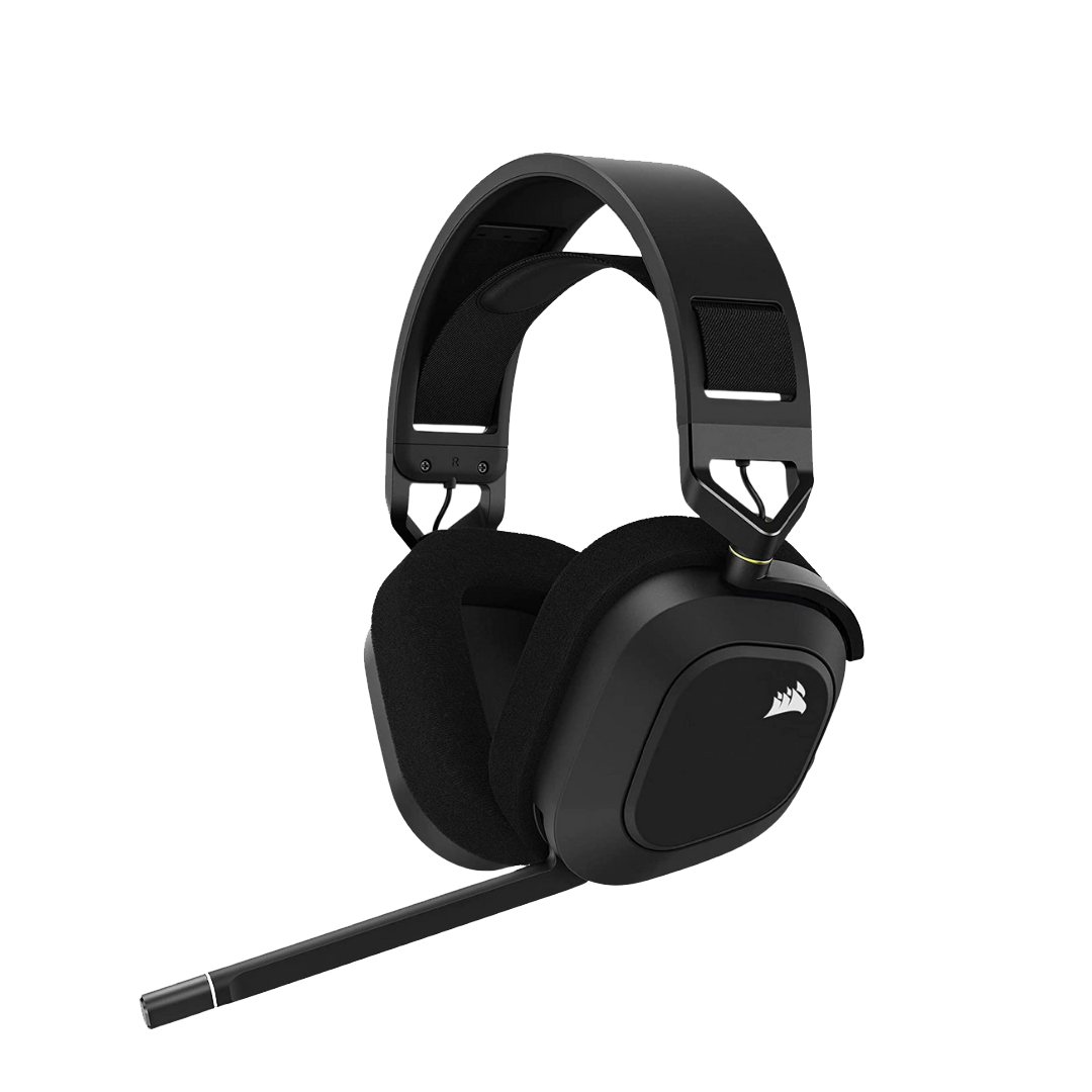 CORSAIR HS80 RGB WIRELESS Premium Gaming Headset with Spatial Audio — Carbon (NO BOX)