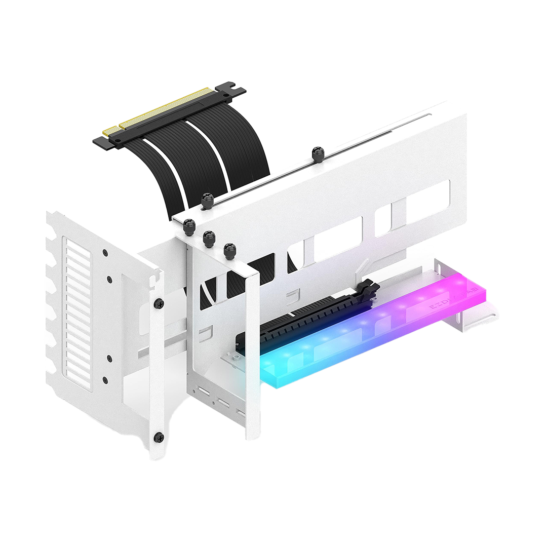 EZDIY-FAB Vertical Graphics Card Holder Bracket,GPU Mount,Video Card VGA Support Kit with 20cm/7.8in PCIE 3.0 Riser Cable