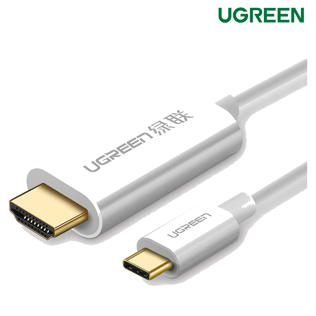 UGREEN USB TYPE-C TO HDMI CABLE MALE WHITE