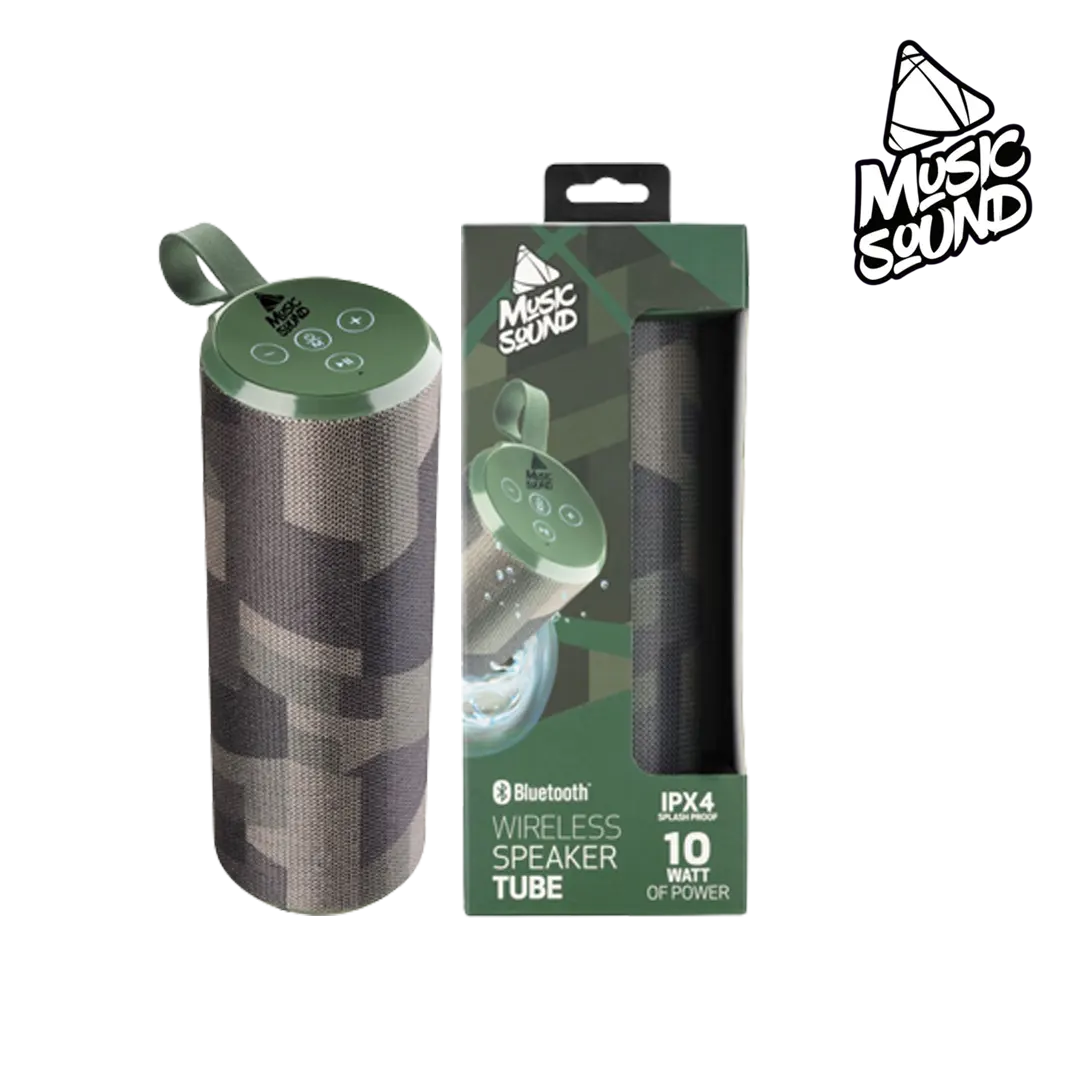 CELLULARLINE Music Sound Amazing Wireless Speaker Tube - Green Camo