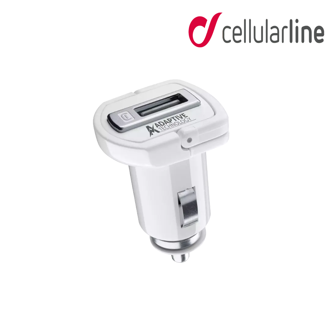 CELLULARLINE USB Adaptive Car Fast Charger 15W - White