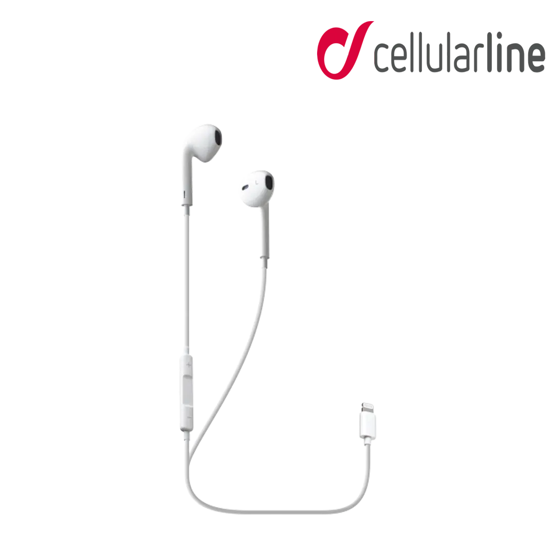 CELLULARLINE Swan Stereo In-Ear Earphones Lightning - White