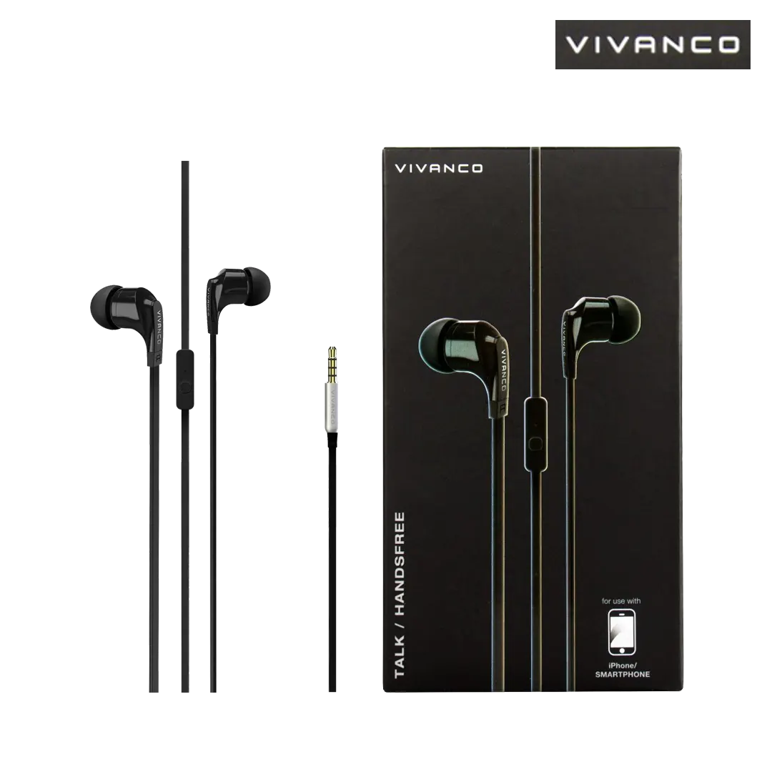Vivanco Talk Hands Free In-Ear Earphones - Black