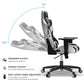 FURGLE CARRY SERIES RACING STYLE BLACK AND WHITE GAMING CHAIR