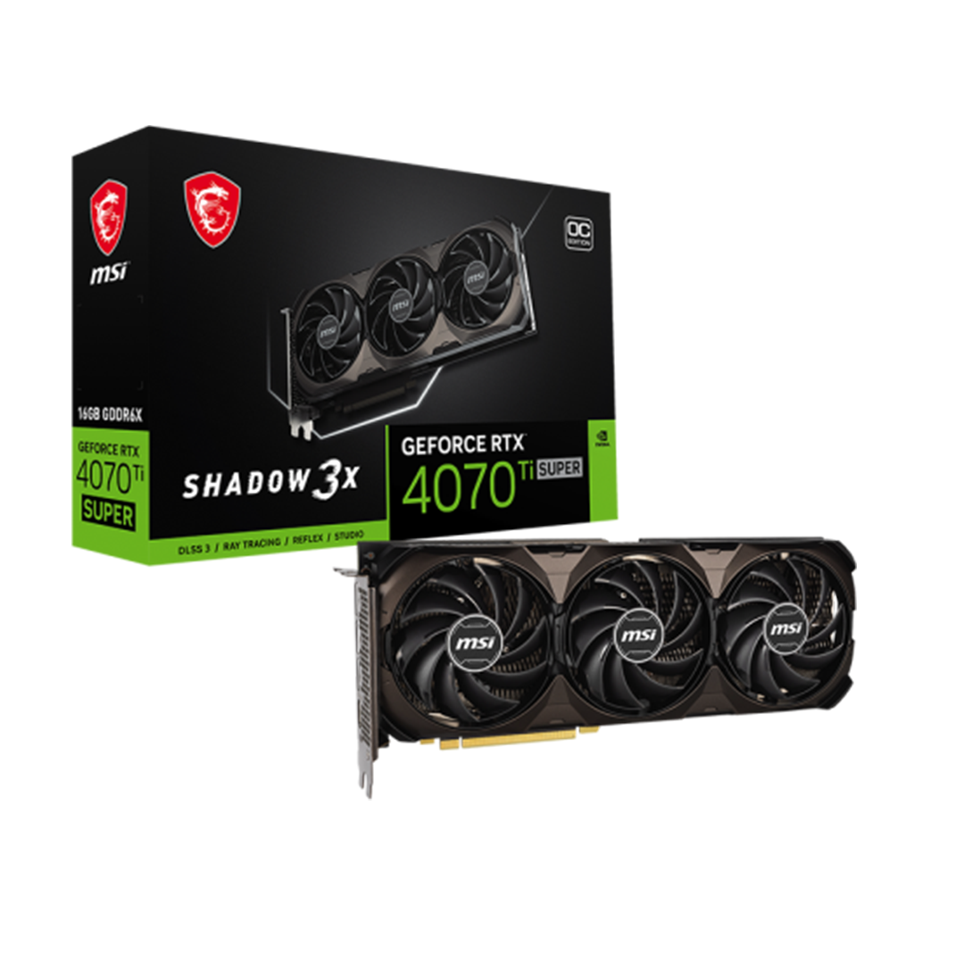 MSI GeForce RTX 4070 Ti SUPER 16G SHADOW 3X OC Graphics Card