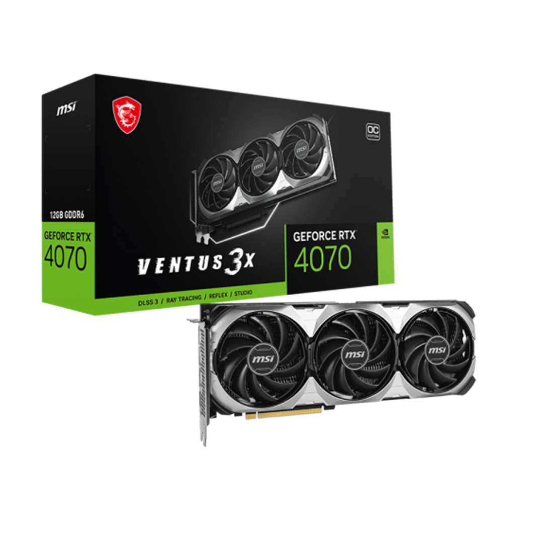 MSI GeForce RTX 4070 VENTUS 3X E1 12G OC Graphics Card
