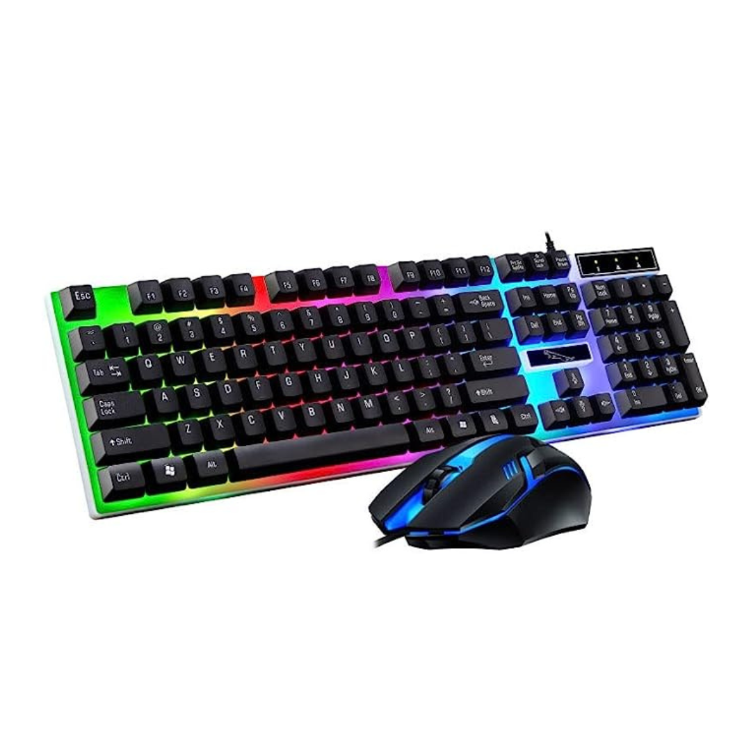 G21B USB Luminescent Mechanical Keyboard and Mouse Set Wired Keyboard Mouse Combos (OPEN BOX)