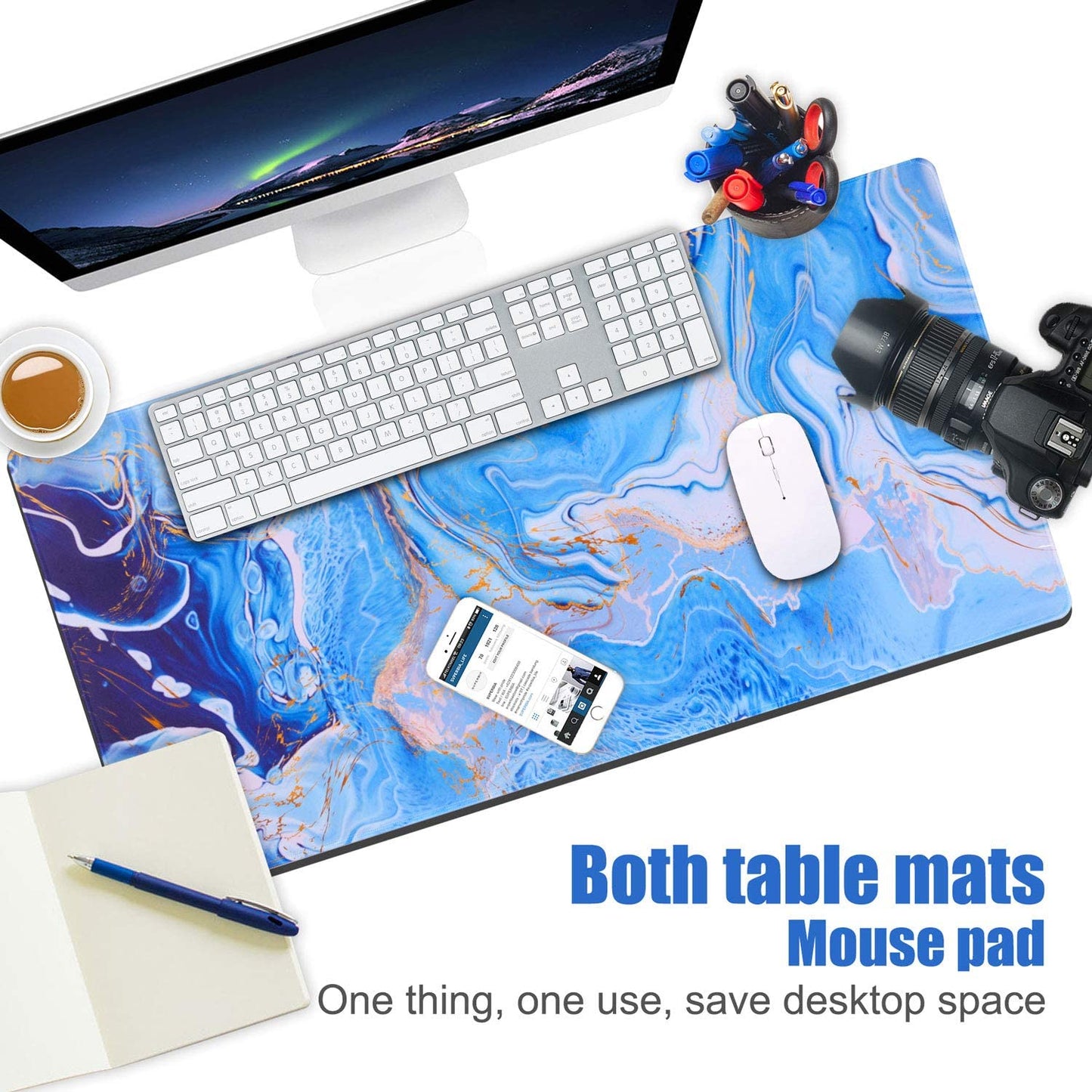 GDBT Large Extended Gaming Mouse Pad (Lridescent Cloud)