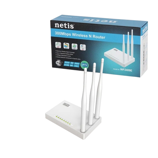 Netis WF2409E 300Mbps High Speed N Router 3x5dBi Antennas