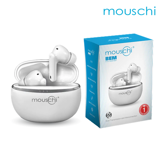 Mouschi BEM Base Bluetooth Earbuds - White