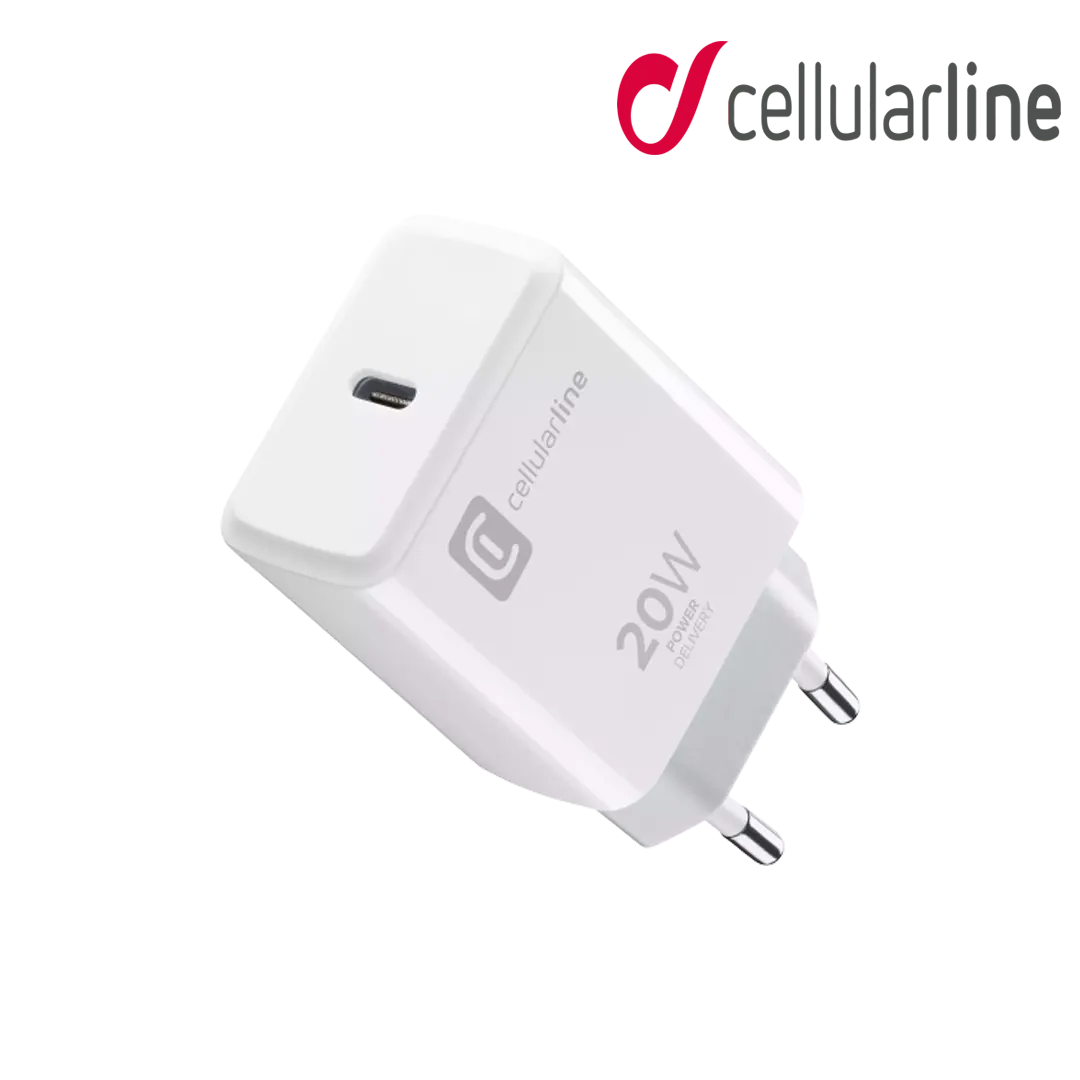 Cellularline USB C Fast Wall Charger For Apple - White