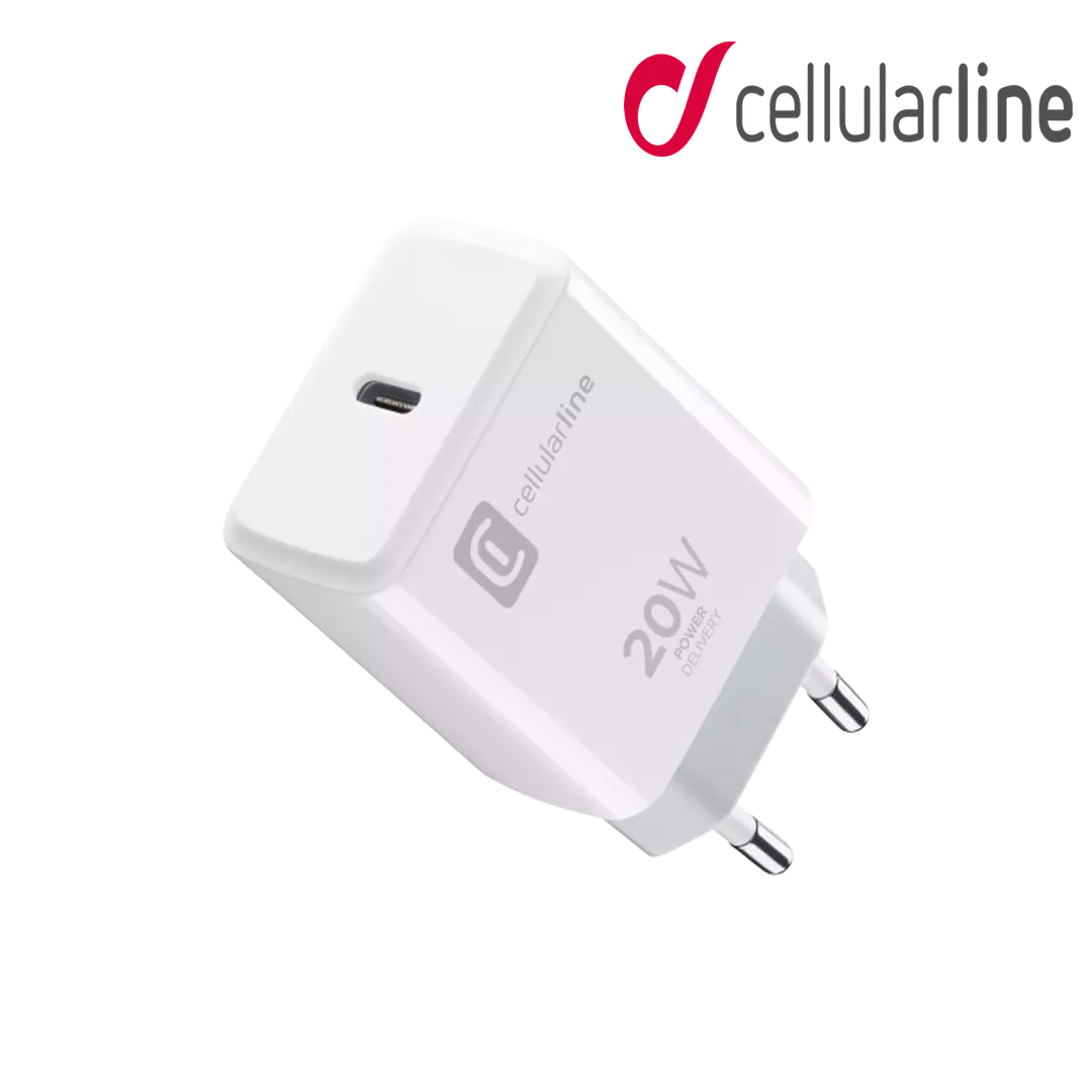 CELLULARLINE USB C Fast Wall Charger For Apple - White