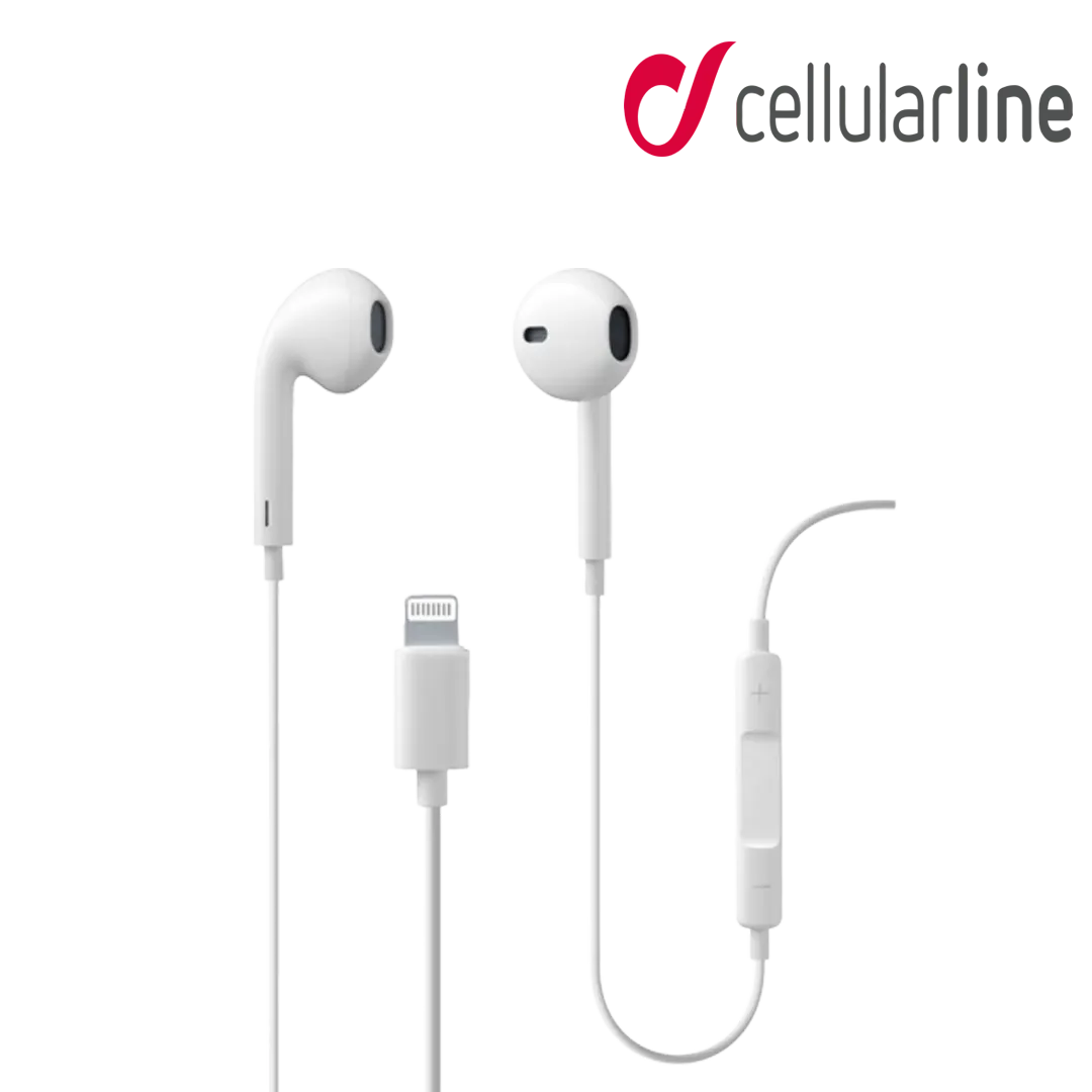 Cellularline Swan Stereo In-Ear Earphones Lightning - White
