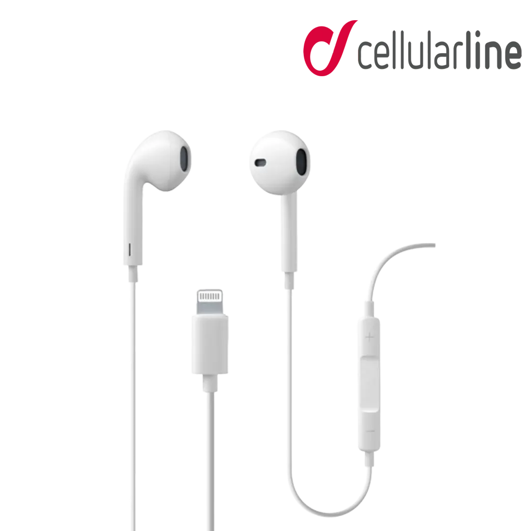 CELLULARLINE Swan Stereo In-Ear Earphones Lightning - White