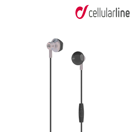 Cellularline AQL Steel Egg-Capsule Earphones - Silver