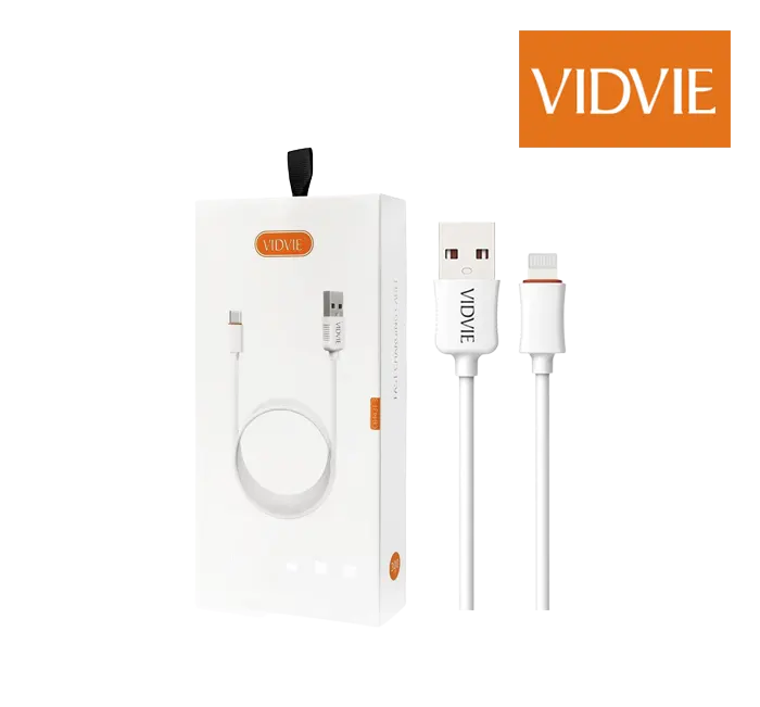 Vidvie Lightning Fast Charging Cable 2.4A White - 300cm