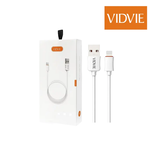 Vidvie Lightning Fast Charging Cable 2.4A White - 300cm