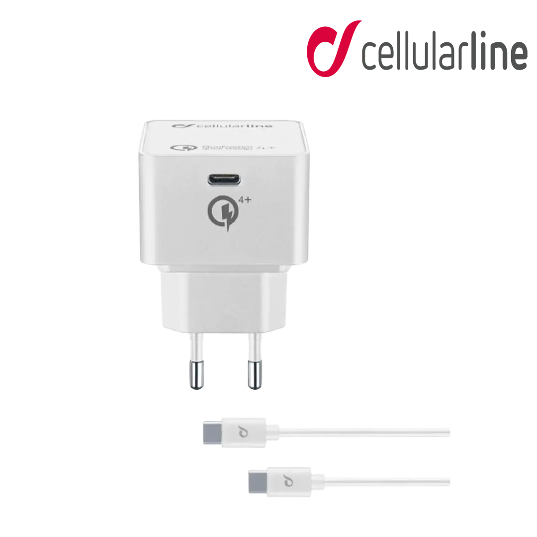 Cellularline Qualcomm 4+ Quick Charger Kit 30W - White