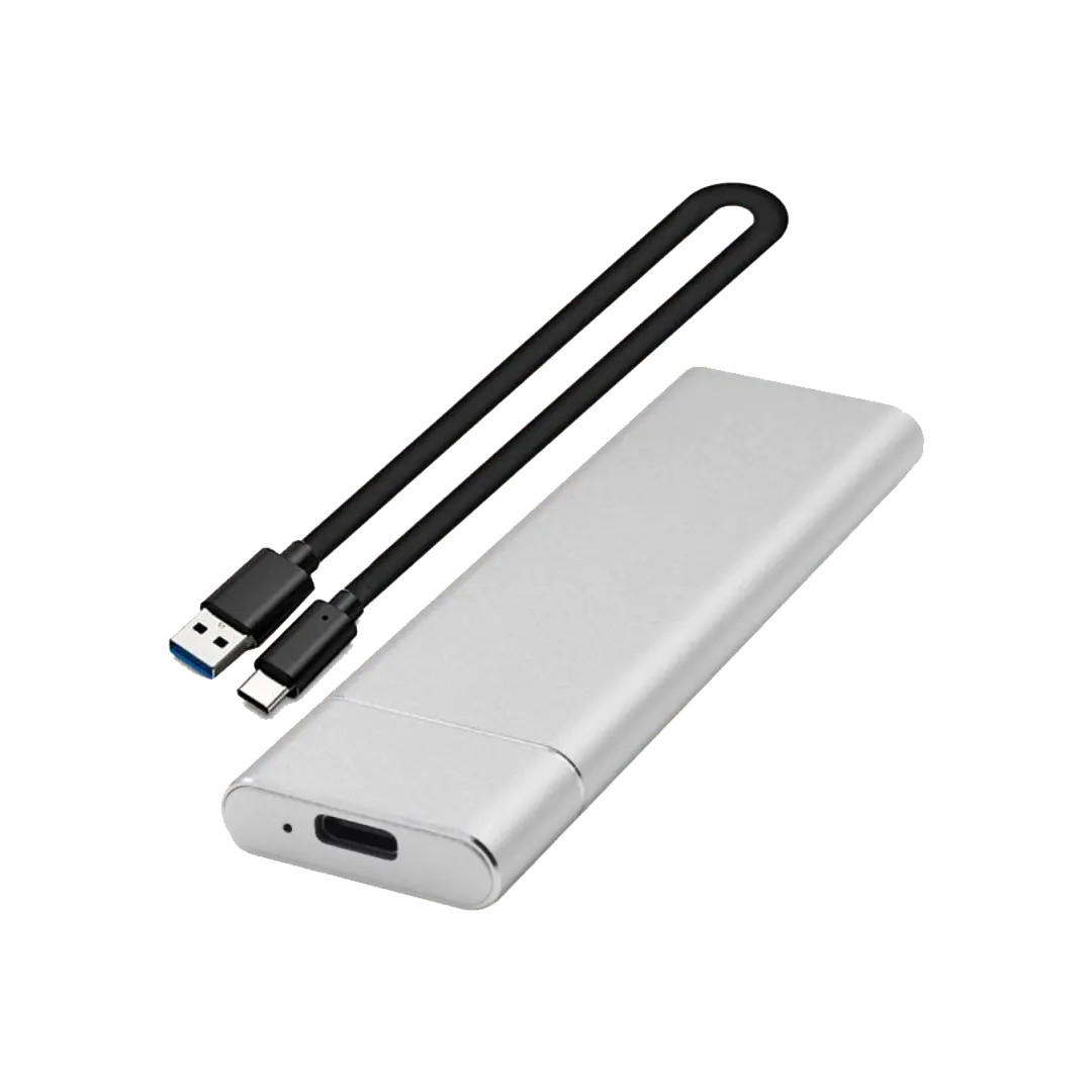 High Quality M.2 Portable SSD Enclosure - Silver