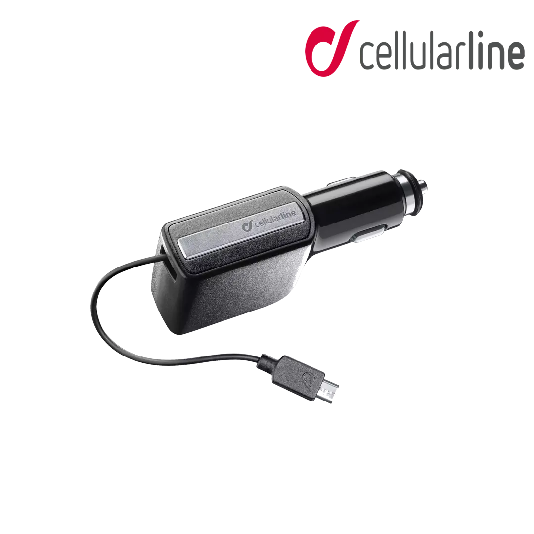 CELLULARLINE Roller Car Charger Micr USB 10W - Black