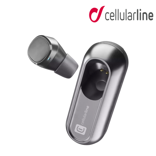 CELLULARLINE Power Mini Headset In-Ear Earphones With Charging Case (Black)