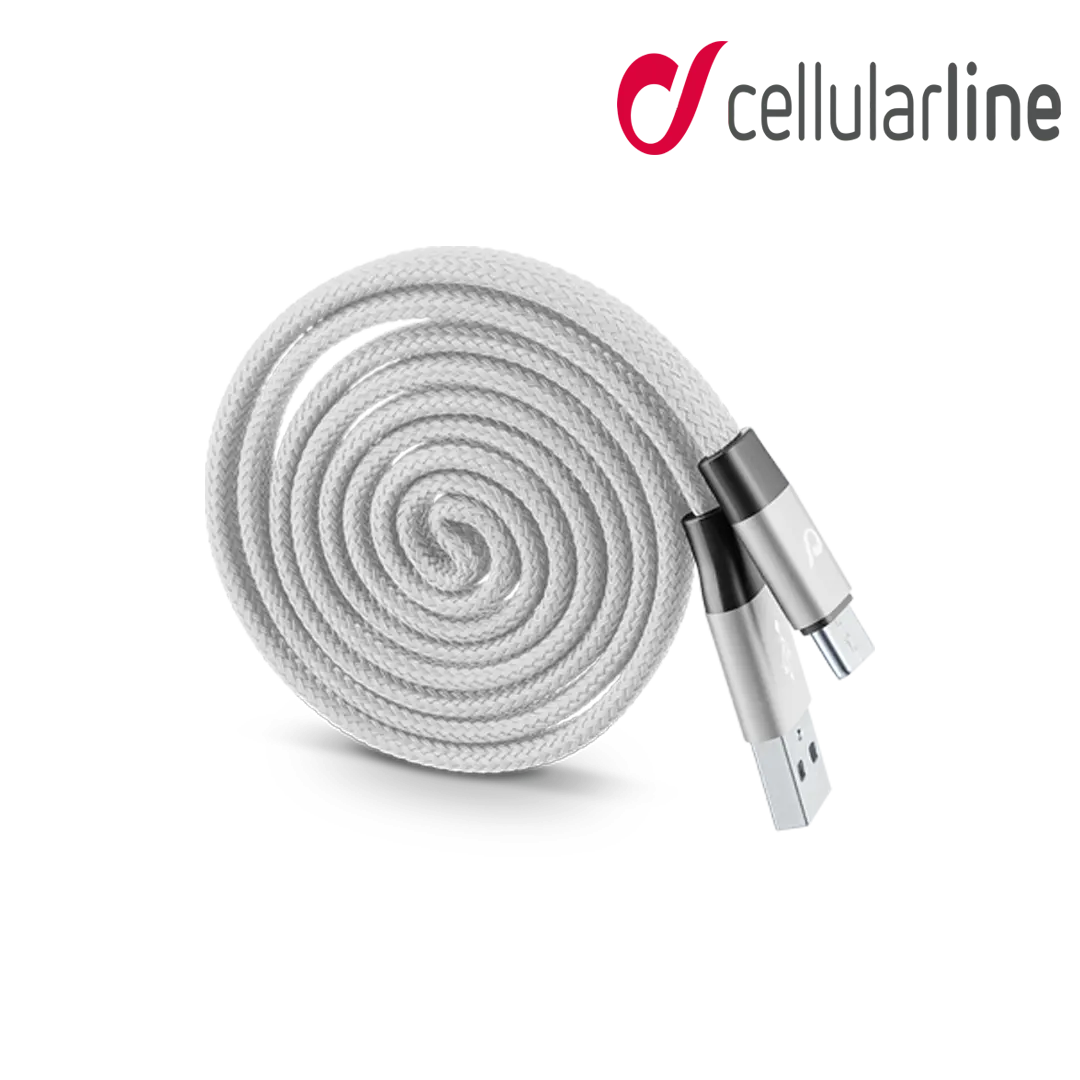 Cellularline Yo-Yo Cable USB Type C Connector Grey - 100cm