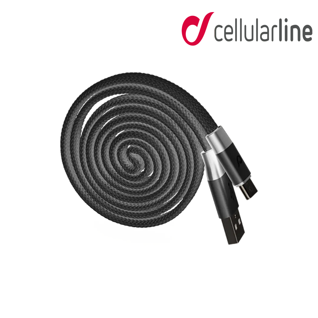 Cellularline Yo-Yo Cable USB Type C Connector Black - 100cm