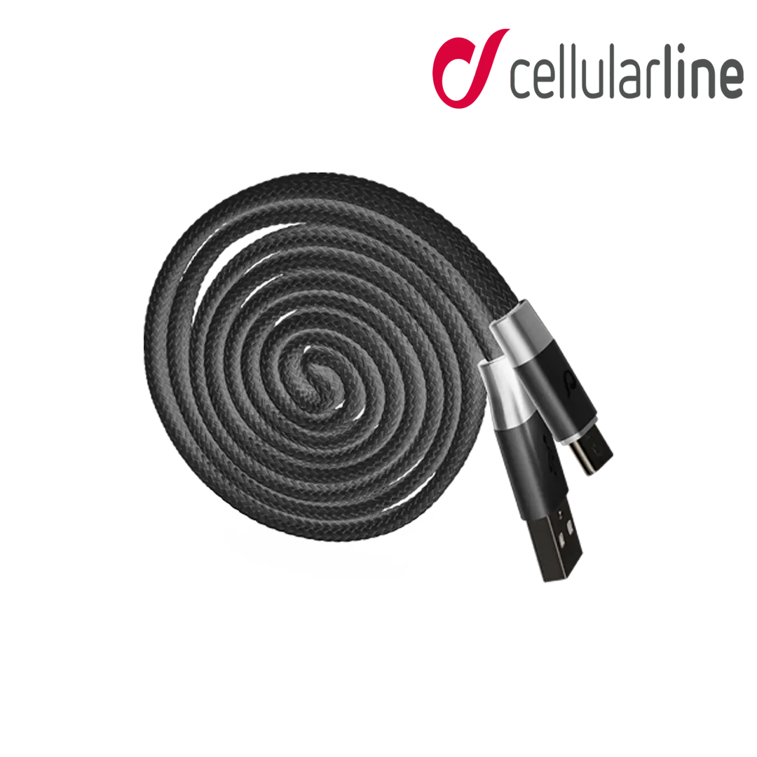CELLULARLINE Yo-Yo Cable USB Type C Connector Black - 100cm