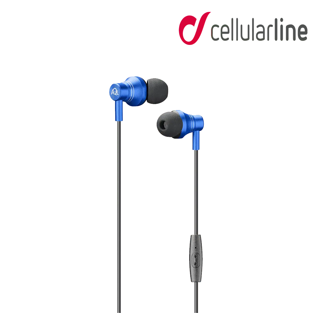 Cellularline AQL Iron In-Ear  Earphones - Blue