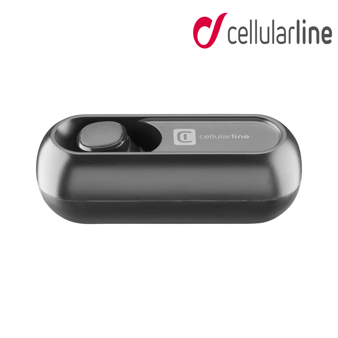Cellularline Power Mini Headset In-Ear Earphones With Charging Case (Black)