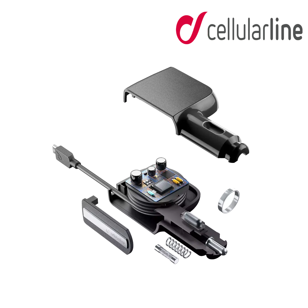 CELLULARLINE Roller Car Charger Micr USB 10W - Black