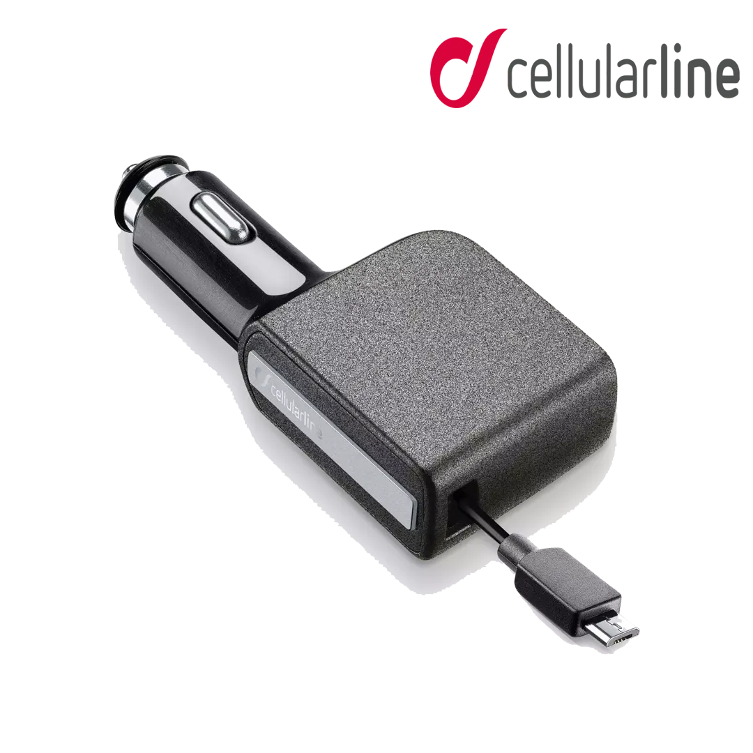 CELLULARLINE Roller Car Charger Micr USB 10W - Black