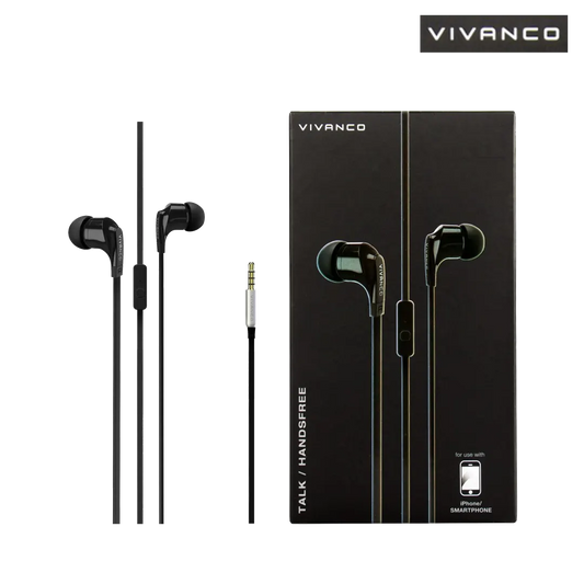 Vivanco Talk Hands Free In-Ear Earphones - Black